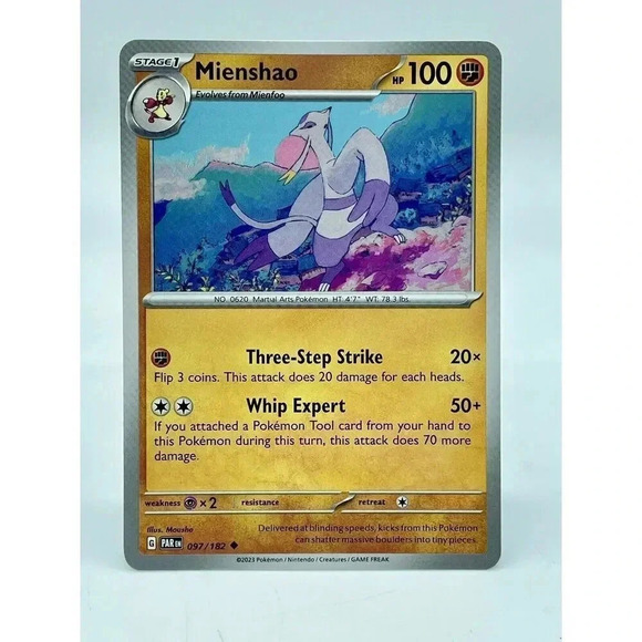 Pokemon Other - Mienshao 097/182 Uncommon Paradox Rift Non Holo Pokemon TCG Mint Unplayed‎